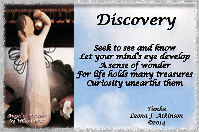 Discovery poem with Angel of Wonder photo