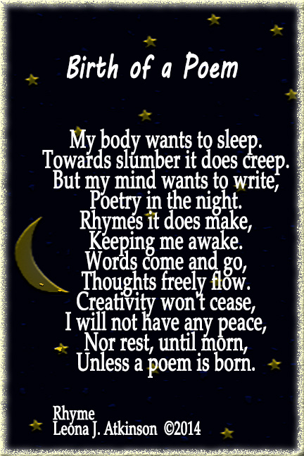Birth of a Poem--Rhyme poem
