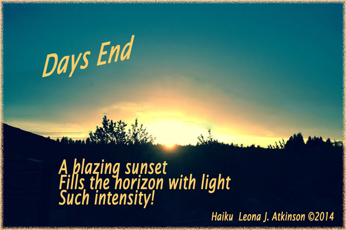 Days End--Sunset--Haiku
