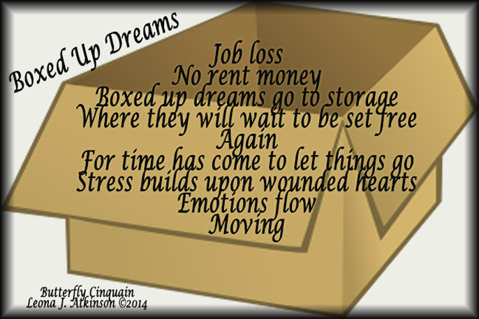 Boxed Up Dreams--Butterfly Cinquain poem