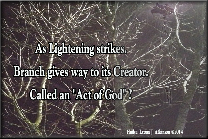 Natural Disaster-Lightening strike-Haiku poem