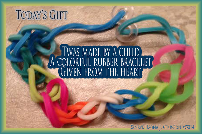 Senryu poem about a bracelet gift