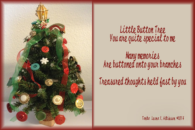 Button Christmas Tree--Tanka poem