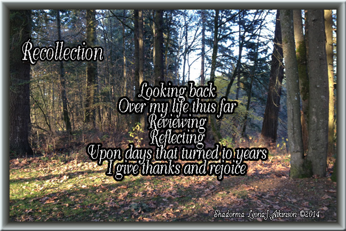 Shadorma poem about recollection of life