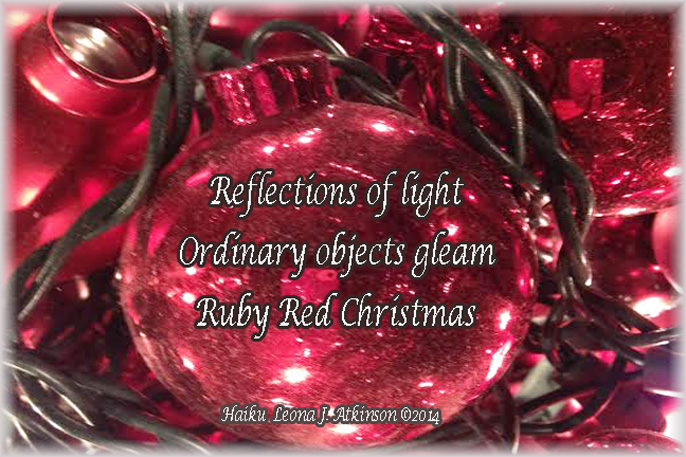 Christmas, ruby red, Haiku