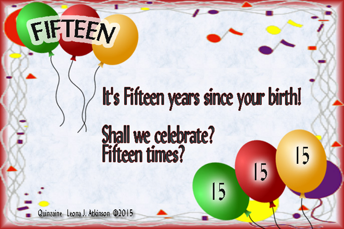 Quinzaine poem about birthday