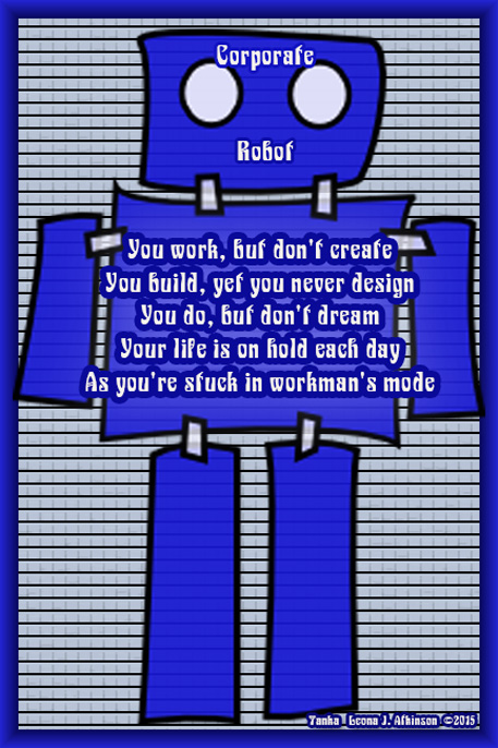 corporate robot, Tanka poem