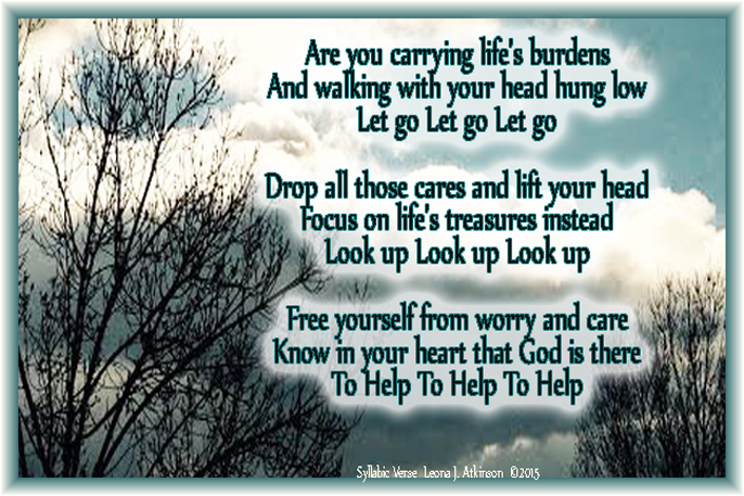 Sky, Syllabic verse, look up, let go of burdens