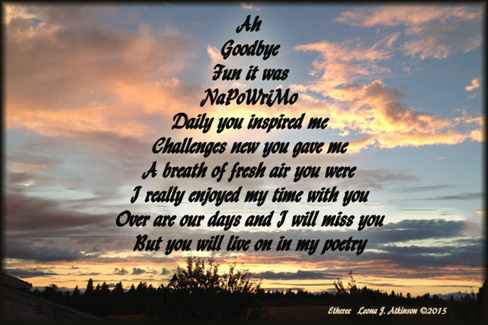 Sunset--Goodbye poem