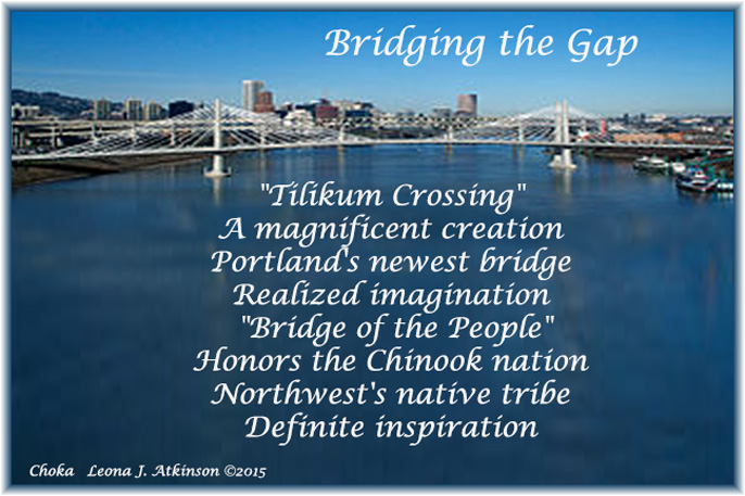 Choka poem about Tilikum Crossing--Portland, Oregon's newest bridge