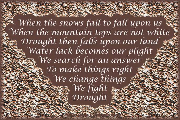 Nonet poem about drought in California