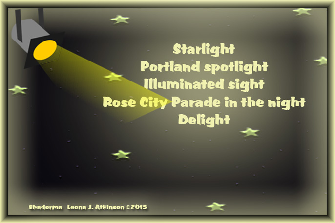 Portland, OR. Starlight Parade 2015--Shadorma poem