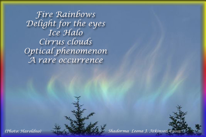 Fire Rainbows--pic and Shadorma poem