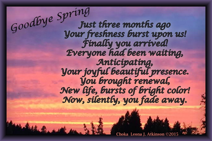 Spring's Last Sunset--picture and Choka poem