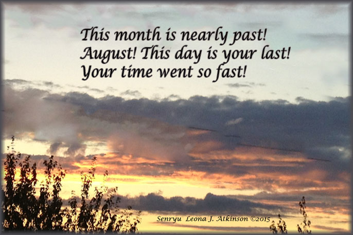 Last day of August Senryu poem,