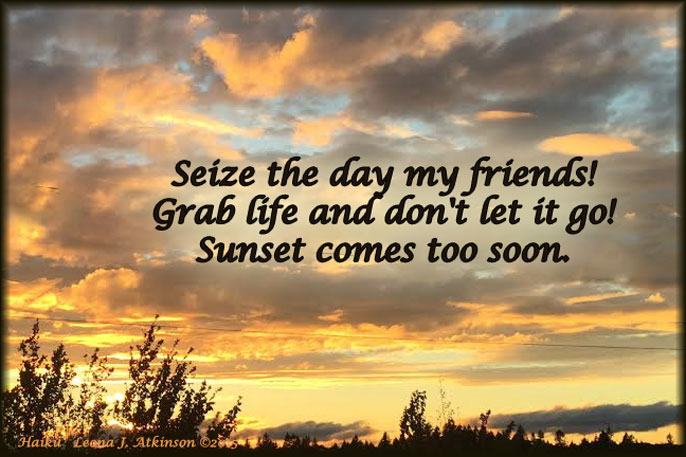 Sunset--Haiku poem about life