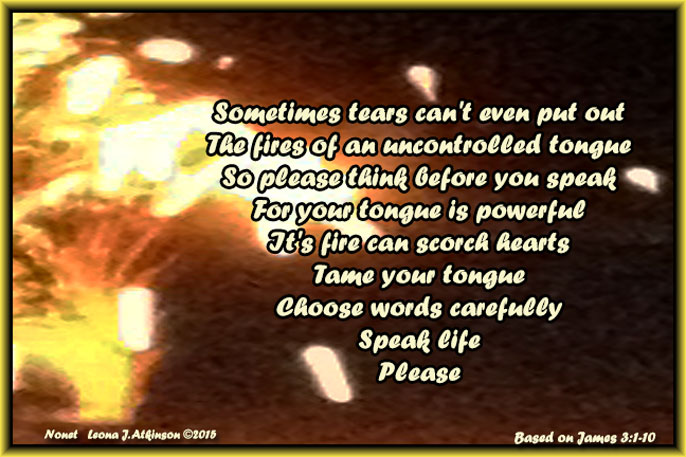 Nonet poem inspired by James 3:1-10