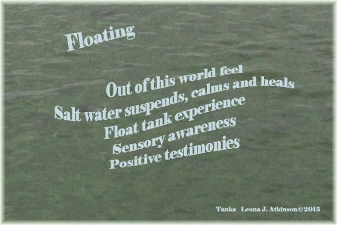 Tanka poem about floating in a float tank