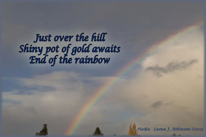Rainbow Over the Hill--Haiku