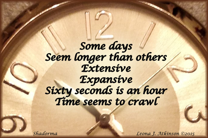 clock, somedays, Shadorma poem