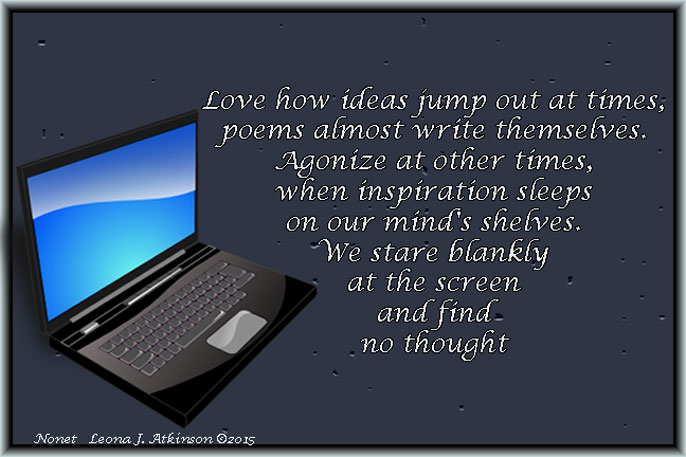 Nonet poem about Writer's Block