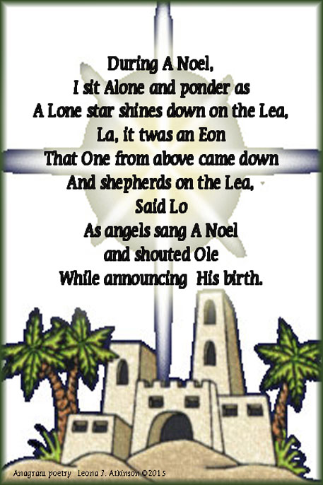 A Noel Anagram poetry