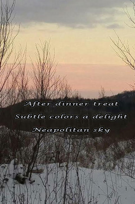 Neapolitan Sky--Photo and Haiku