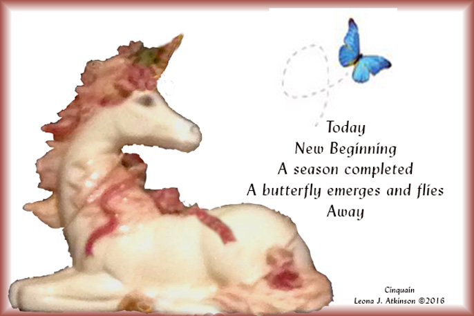 Unicorn-Butterfly-Cinquain poem
