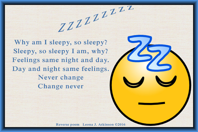 Sleepy--Reverse poem