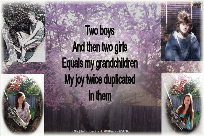 poem about doubles--my 4 four grandchildren