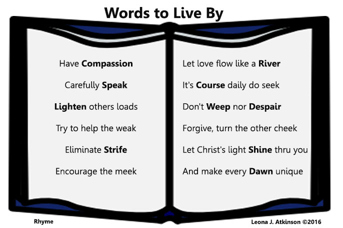 Rhyme written using 10 randomly picked words from the dictionary