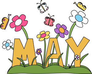 May, flowers, butterfly