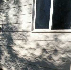 Patterns on house after an Eclipse