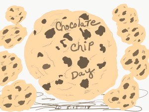 Chocolate Chip Cookies drawing by Leonas Designs