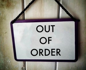 Out of Order sign