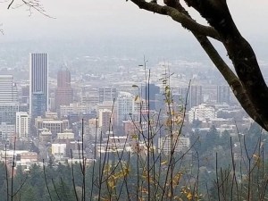 Photo overlooking the city of  Portland Oregon 