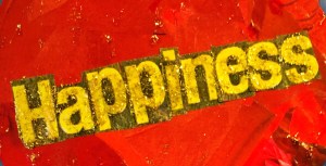 The word Happiness 