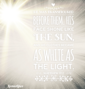 Matthew 17:3 scripture, white light image