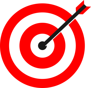 Bullseye with arrow in the middle
