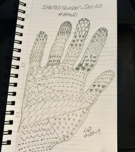 Hand drawing with doodling