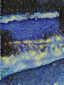 “Radiance” original digitally enhanced photo of an oil slick by LeonasDesigns