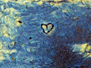 One Heart enhanced original photo by Leona J. Atkinson 