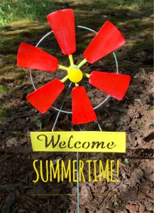 Welcome Summertime yard windmill 